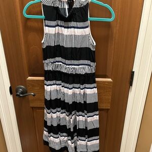 Kate Spade Black and White Striped Dress Size 0